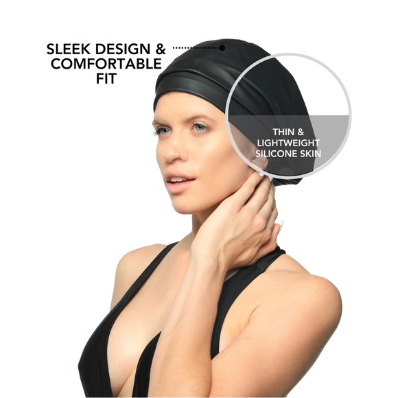 Hairbrella Satin-Lined Waterproof, Adjustable Swim Cap - Picture 9 of 16